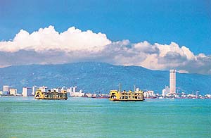 Ferry service is a means of regular transport between Penang Island and the mainland