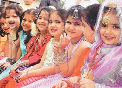 Little beauties at a dance competition in Ludhiana