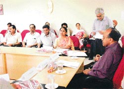Dr Mohan Verghese, Principal, Christian Medical College and Hospital, presides over a workshop on �Vocational possibilities and avenues for physically-challenged persons�