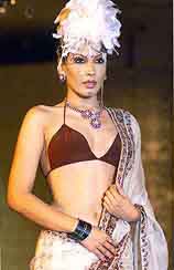 A model displays a creation