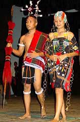 Naga youths taking part in a fashion show