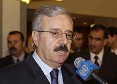 Iraq's Foreign Minister Naji Sabri 