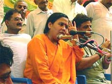 Union Minister for Coal Uma Bharti campaigns for BJP candidates