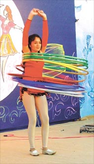 Hula hoop at Appu Ghar