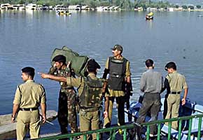 Security forces personnel getting ready on Saturday to perform the poll duty