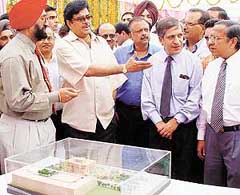 The Union Minister for Health and Family Welfare, Mr Shatrughan Sinha, at the foundation stone laying ceremony