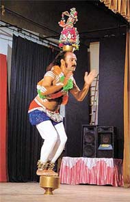 K.Suresh performs Karakattam