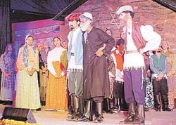 Students perform in opera "Fiddler on the Roof" at St Anne�s Convent School in Sector 32, Chandigarh, on Tuesday. 