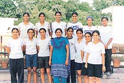 Handball players of DAV Model School