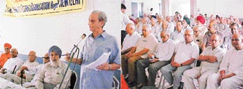 Participants at a World Elders� Day function organised by the All-India Senior Citizens