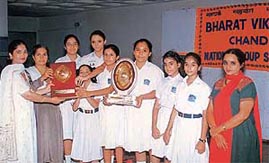 The winning team of National Group Song Competition at Shivalik Public School, Sector 41, Chandigarh