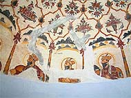 Damaged parts of frescos of the ‘Gurdwara Satkartaria’