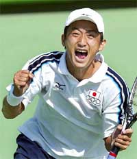 Takahiro Terachi of Japan celebrates