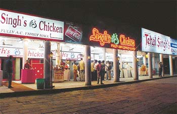A night view of the market