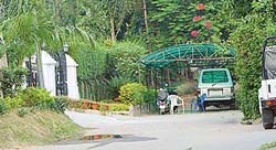 An alleged unauthorised structure outside the Sector 4 residence