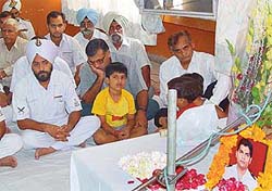 Kirya of Lieut-Cdr Rajesh Saini, who was killed in a plane crash near Goa on October 1