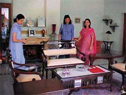 An exhibition of furniture being held by Ms Nagina at Pakhowal Road