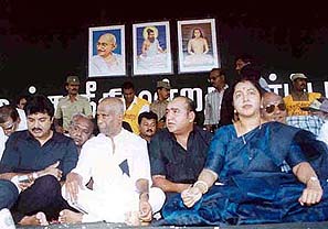 Tamil film superstar Rajnikant on a nine-hour fast