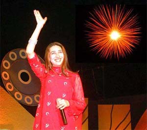 Filmstar Karisma Kapoor performs at Garba Mahotsav