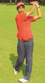 Zorawar Singh, who led the field in Category B after the second round in the Chandigarh Junior/Subjunior Golf Championship