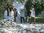 Labourers busy renovating Katori Rest House