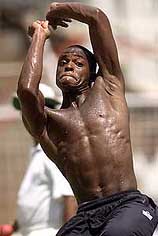Darren Powell of the West Indies