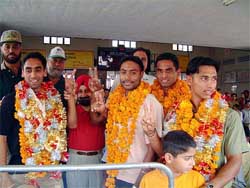 ome of the members of the Indian hockey team