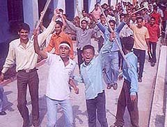 College students protest over the fee hike