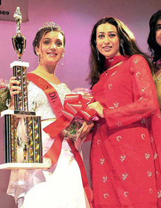 Bollywood actress Karsima Kapoor with Miss Diwali