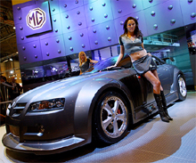 Models introduce the new MG Rover X80