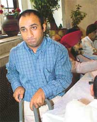 Mr Gagan Chabbra, who was allegedly manhandled by a retired IPS officer aboard the Delhi-Amritsar Shatabdi Express