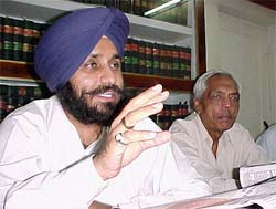 Mr Sukhbir Badal and Mr Chiranji Lal Garg