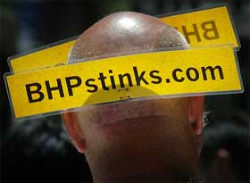 A man walks down a main street in Sydney