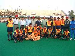 The victorious EME Jalandhar hockey team who finished on top in the Army Cluster Hockey Championship at Jalandhar