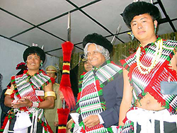 President APJ Abdul Kalam in Naga traditional attire