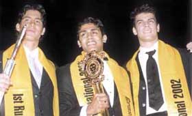 Mother fixation: Ist runner-up Mr Julio Cabrera (Venezuela); (M) Winner Mr Raghu Mukherjee (India); and 2nd runner-up Mr Odysseas Karousis (Greece)