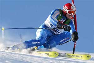 Michael von Grueningen of Switzerland is on his way to the third place