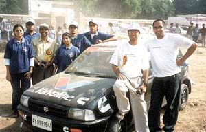 Some of the participants of the Valvoline Cummins 'Race of Champions' held in Faridabad.