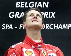 German Ferrari driver Michael Schumache