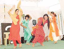 A college team presents a one-act play during the PU Youth Festival