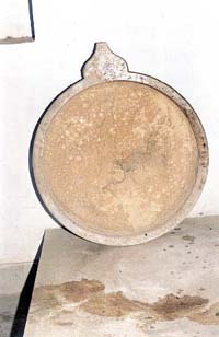 The trough contains deep and indelible spots as a result of the 12-year-long lapping up of food by the �crippled�