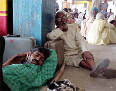 Passengers were seen stranded at Rampura railway station