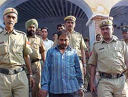 Pakistani spy Mohammad Salim outside the court of the Chief Judicial Magistrate, Ms Sarita Gupta, in Ambala 