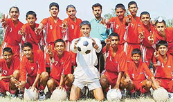 Jubilant players of Sanjay Public School