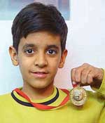 Rohit Bajaj of the Blue Bird Skating Club, who secured first position in Rink Race-I event 