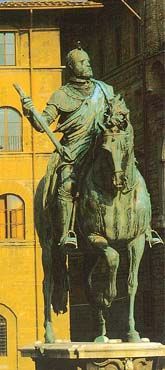 The statue of Grand Duke Cosimo I of the Medici family