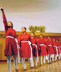 Students stage a play, �Ek Nai Subha Ki Aur�, at the Panjab University Zone-A Youth Festival