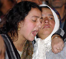 Wailing relatives of national conference