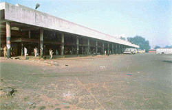 The bus stand wears a deserted look, following a two-hour strike by Punjab Roadways employees