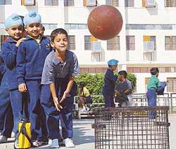 Students of YPS, SAS Nagar, participate in a function.